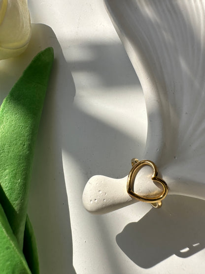 Adjustable heart ring