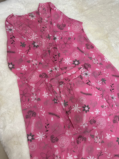 Pink kurta pant set